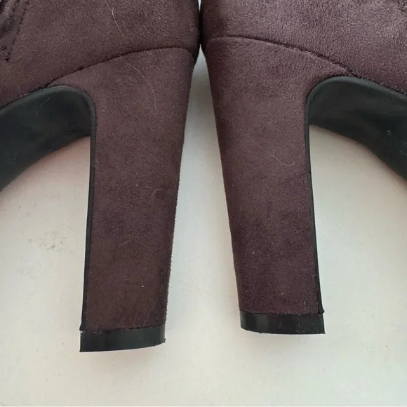 Unisa Sanyia Brown Micro Suede Over the Knee High Heel Boots Size 10 - Picture 6 of 12